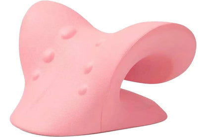 Leona Co Cervical Traction Pillow Neck Stretcher for Neck Pain Relief Pink